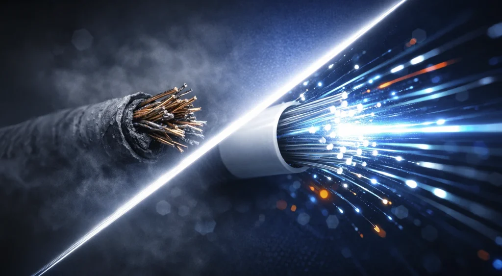 Fibra optica frente a internet tradicional