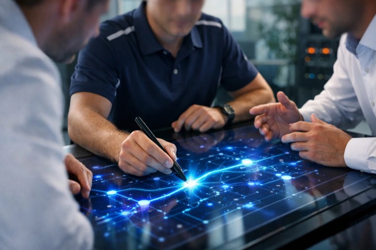 Equipo identificando oportunidades de mejora en la red