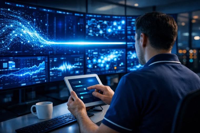 Monitoreo continuo de la red desde un centro de control